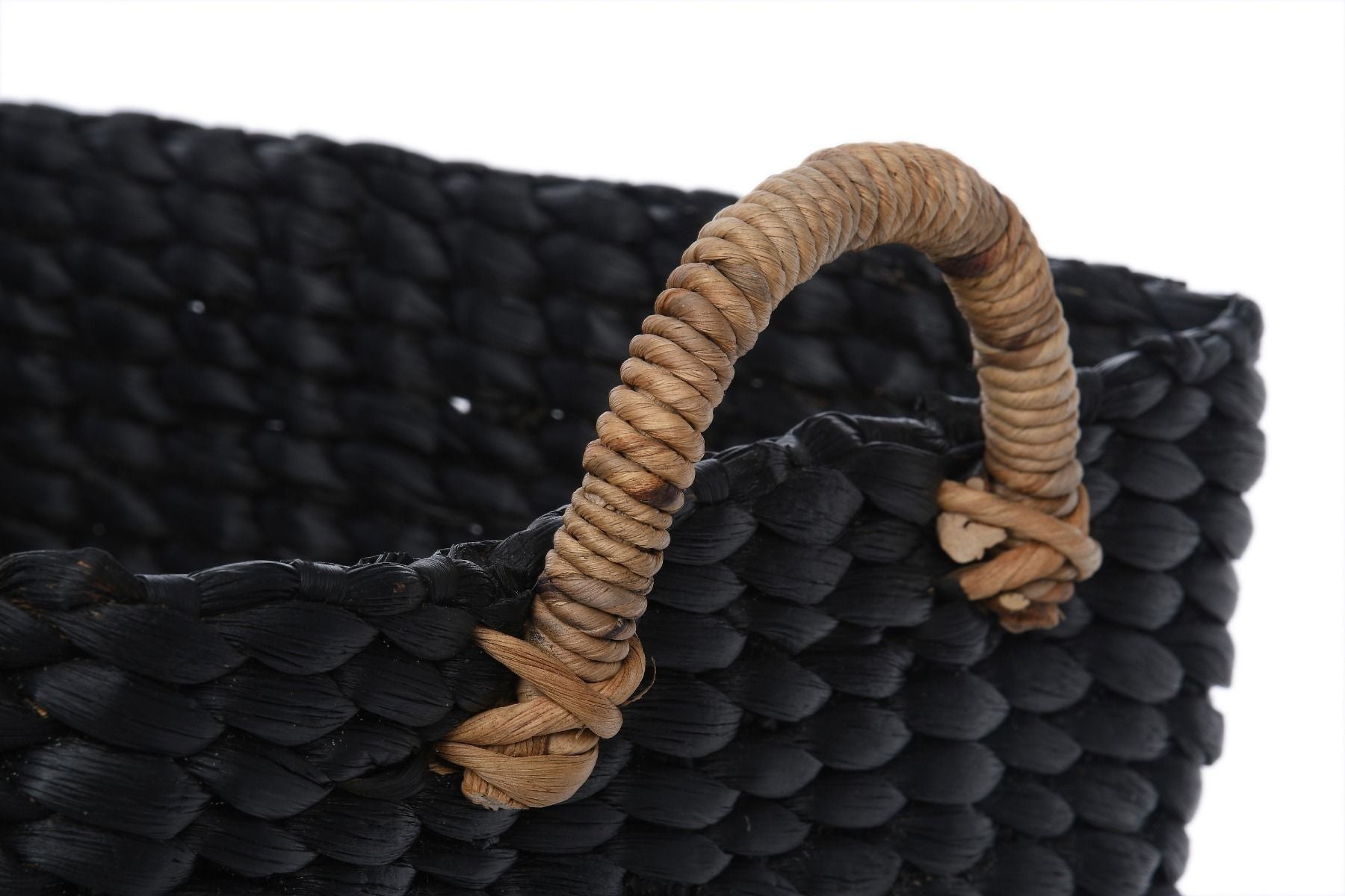 Spersonalizowany czarny kosz do przechowywania z pokrywką