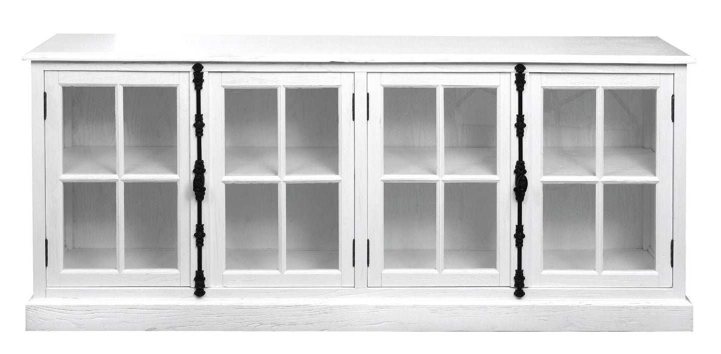Biała komoda Delaney 220 x 46 x 90 cm personalizowana
