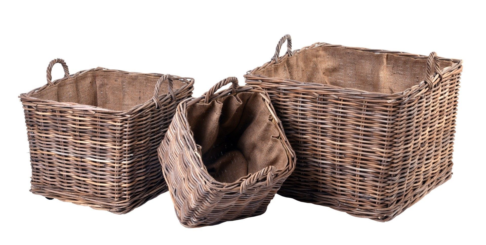 Spersonalizowany kosz w kolorze brązowo-drewnianym