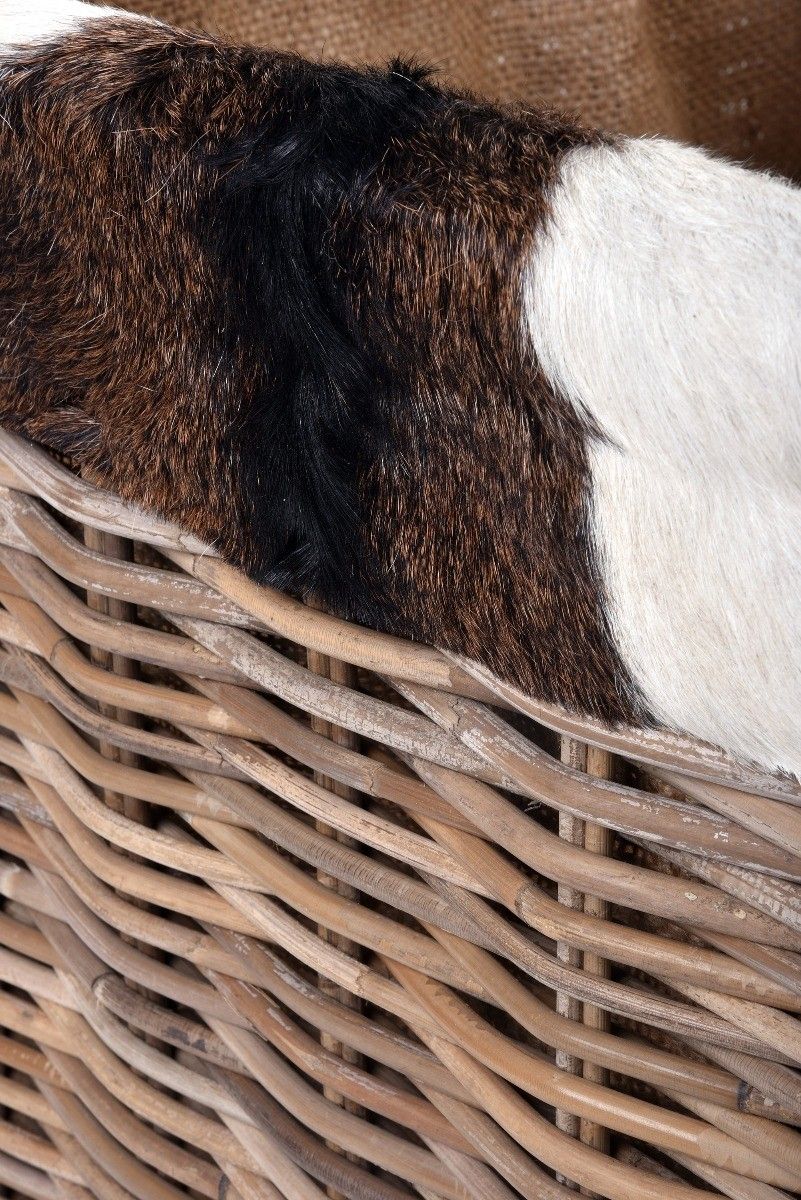 Konfigurowalny kosz wiklinowy w kolorze brązowym/drewnianym w atrakcyjnej cenie