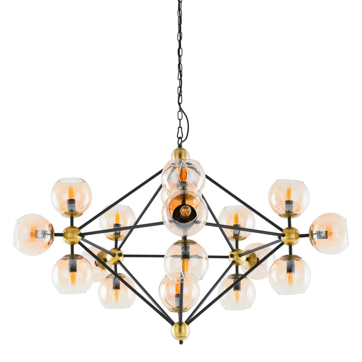 Lampa wisząca Alfredia z matowego niklu o szerokości 97, z gwintem G9