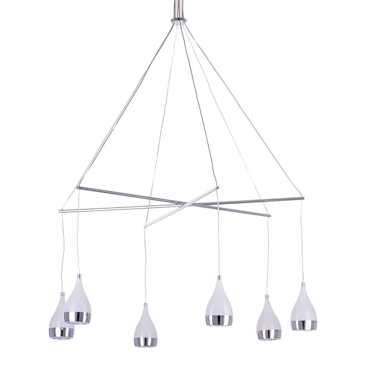 Stylowa i niedroga chromowana lampa wisząca Areli