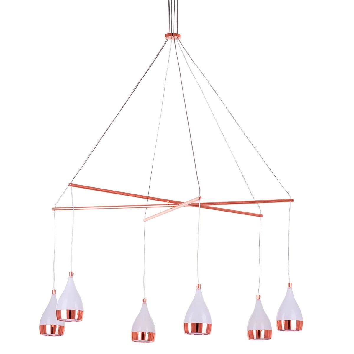 Personalizowana lampa wisząca Areli w kolorze chromu