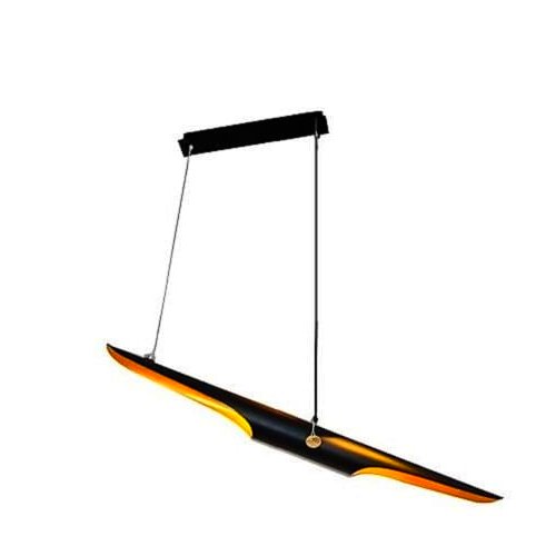 Elegancka czarna metalowa lampa Coltrane z 2 źródłami światła, idealna do współczesnych wnętrz mieszkalnych