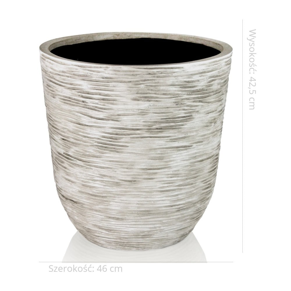 Doniczka Baxter z tworzywa sztucznego, wymiary 46x46x40 cm.