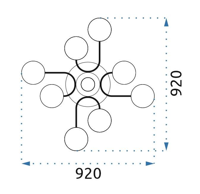 Geometryczne detale zapewniają ciekawy wizualnie i dynamiczny projekt.