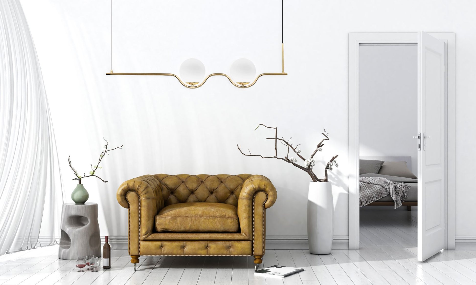 Stylowa lampa wisząca do kuchni lub salonu