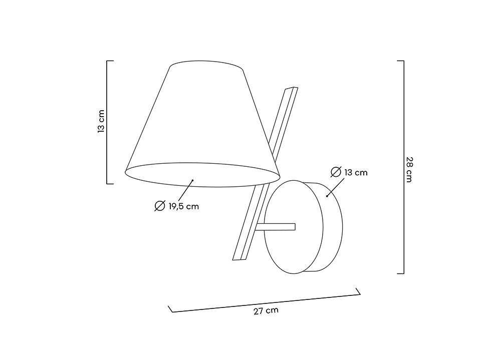 Lampa ścienna Foeni