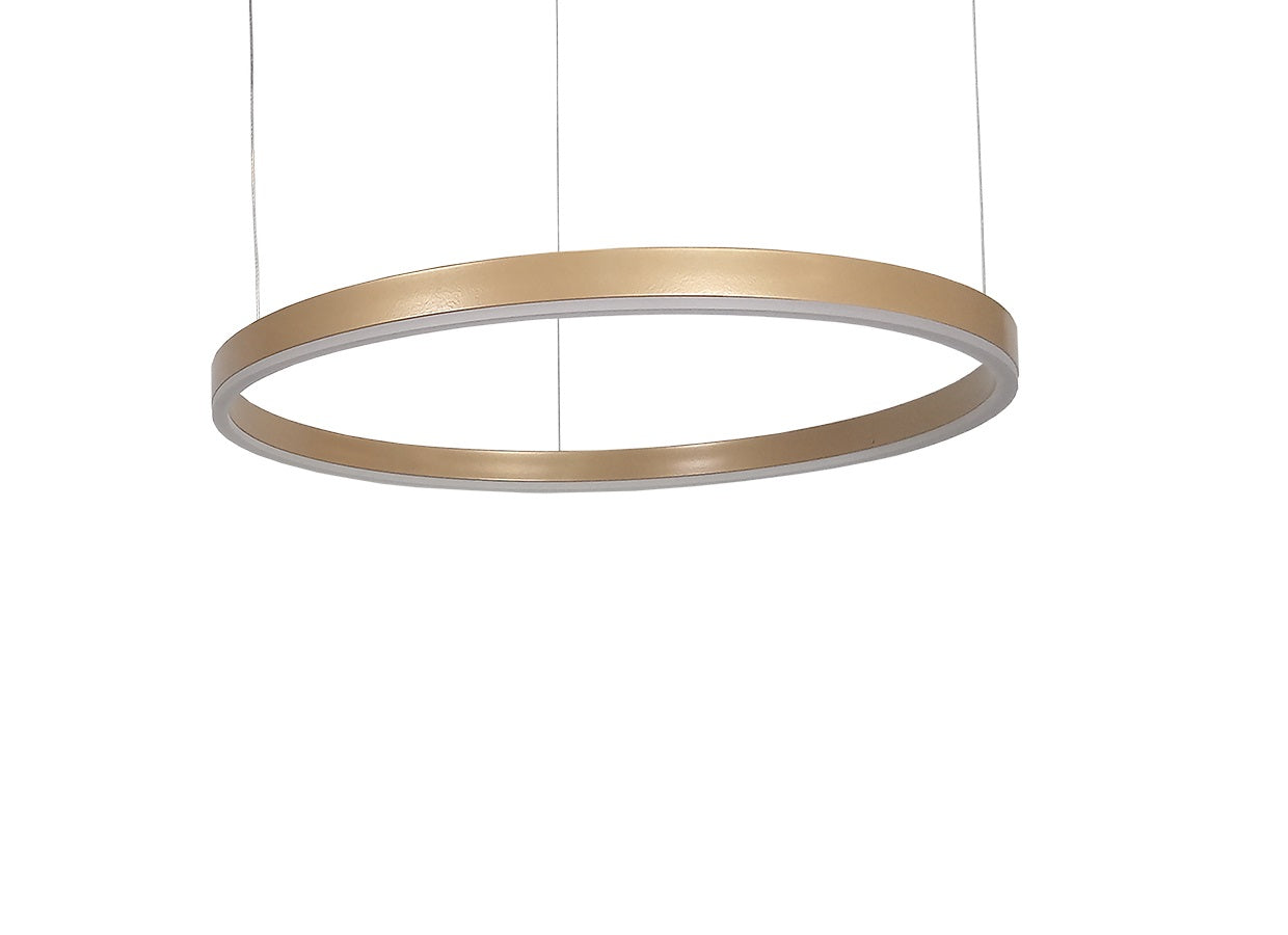 Konfigurowalna lampa pierścieniowa Nia / Henga z regulowaną długością zawieszenia i opcją zimnego światła.