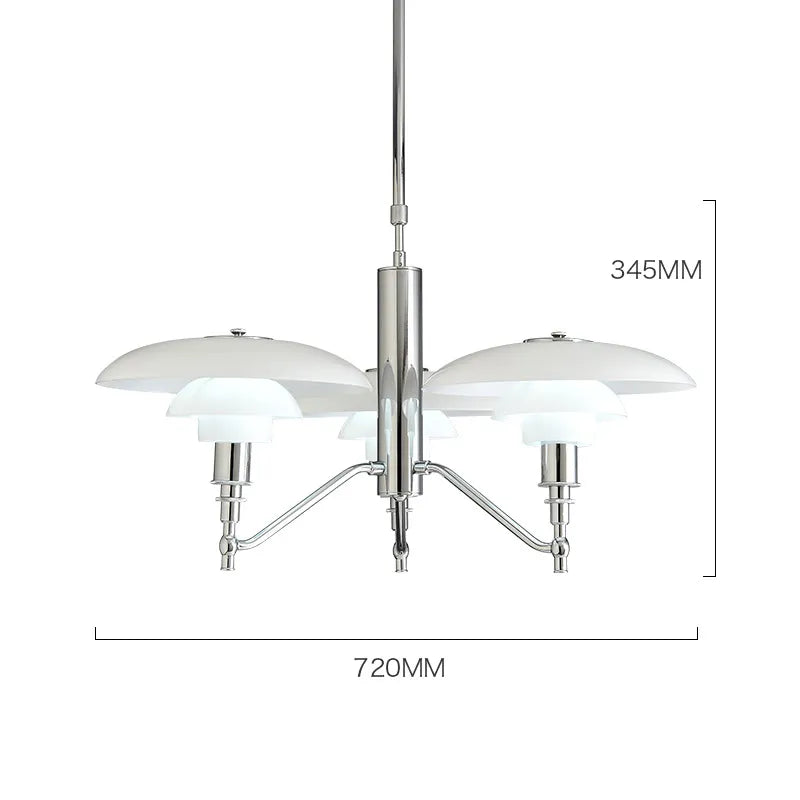 Lampa wisząca na sznurku z możliwością przyciemniania marki PH, metal platerowany, z żarówkami LED.