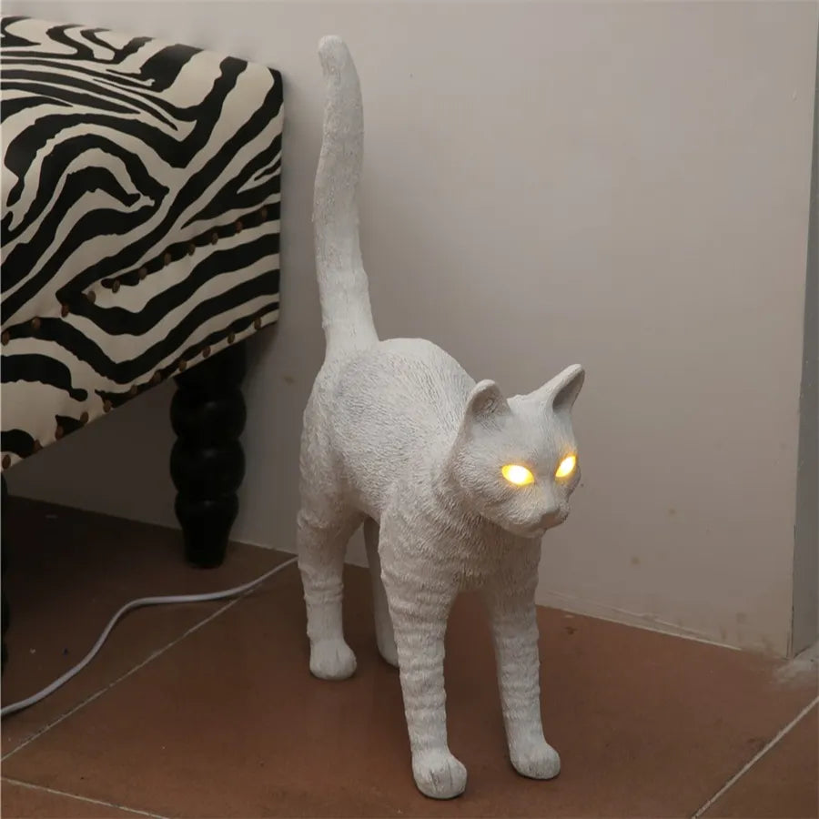 Jobby The Cat lampa stołowa z nowoczesnego materiału żywicznego