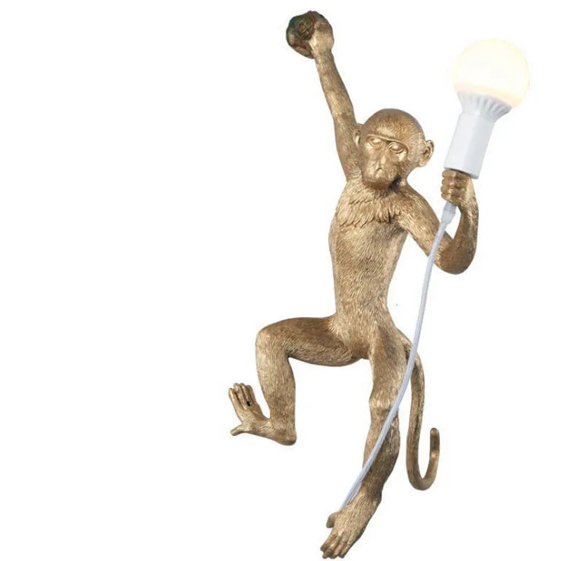 Zbliżenie żarówki LED kinkietu Monkey Lamp