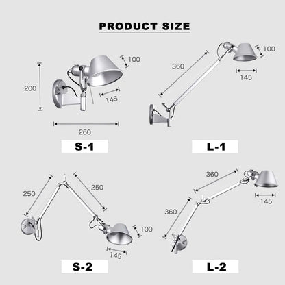 Stylowe oświetlenie ścienne Rivera z serii Artemida Tolomeo