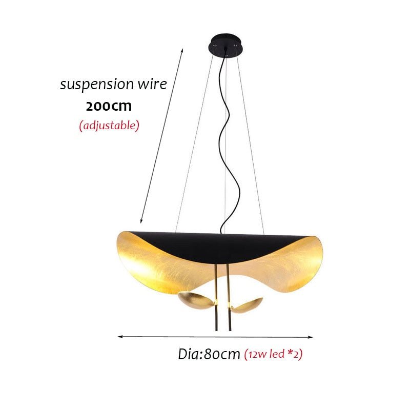 Nowoczesna miedziana lampa wisząca na powierzchnię 5-10 m², źródło światła LED