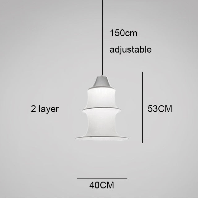 Nowoczesna biała lampa wisząca z żarówką E27