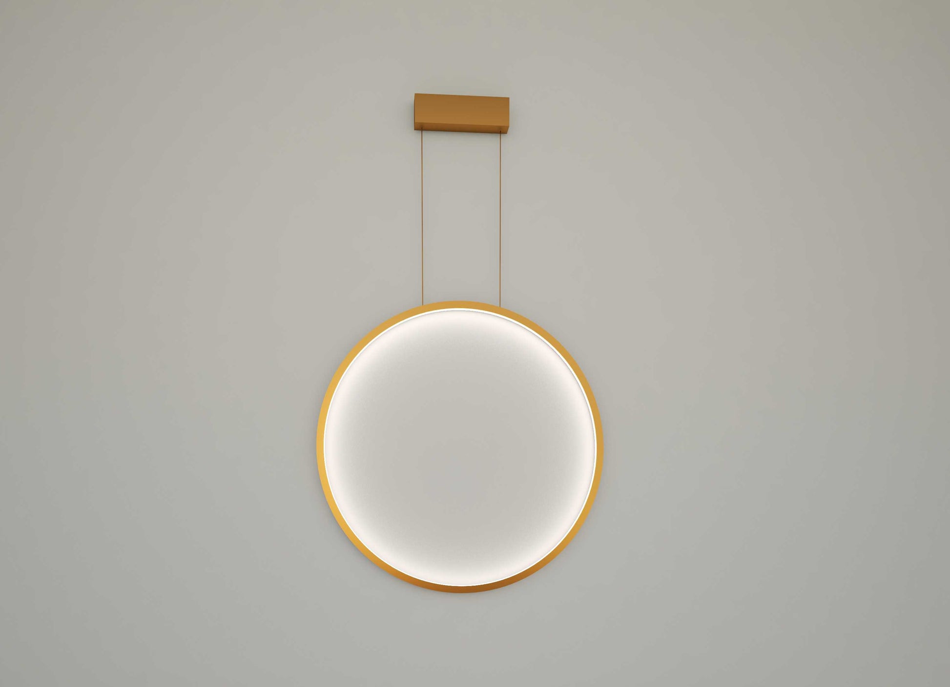 Lampa Desiree / Ring Moon z białym abażurem zapewniającym elegancję.