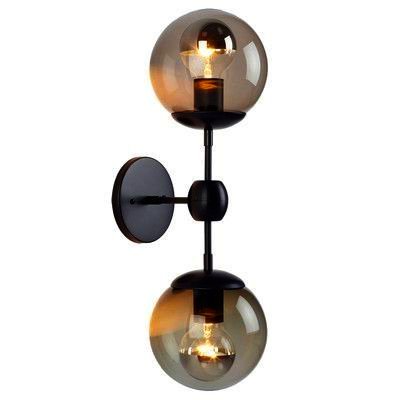 Lampa ścienna Bola o eleganckim czarnym wyglądzie