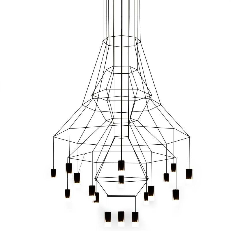 Lampa wisząca Wireflow Turner w luksusowym, wyrafinowanym lofcie