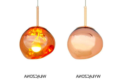 Lampa wisząca Darell/ Melt w kolorze miedzi