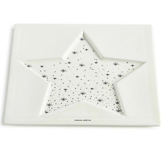 Biały talerz Poulin It Snow Star 29 x 29 cm z możliwością personalizacji w zaskakująco niskiej cenie.