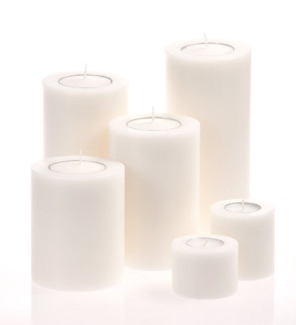 Niestandardowa świeca typu tealight 10 x 12 cm w kolorze białym