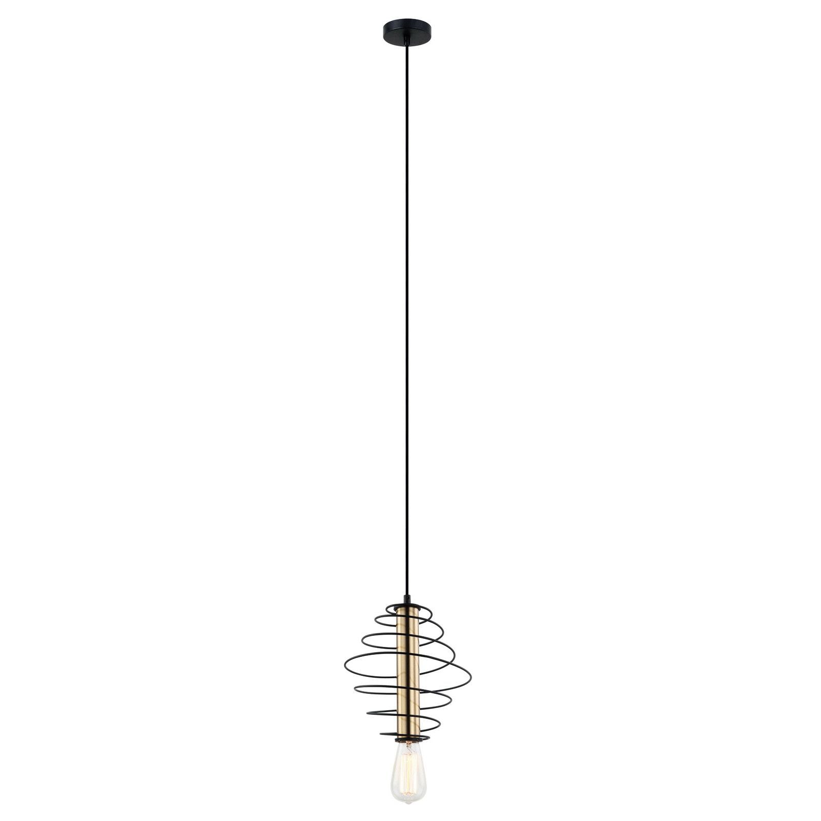 Konfigurowalna lampa wisząca Crane w kolorze czarnym/brązowym - nowoczesny design, moc 40 W, stopień ochrony IP20, odpowiednia do sypialni, salonu i kuchni.