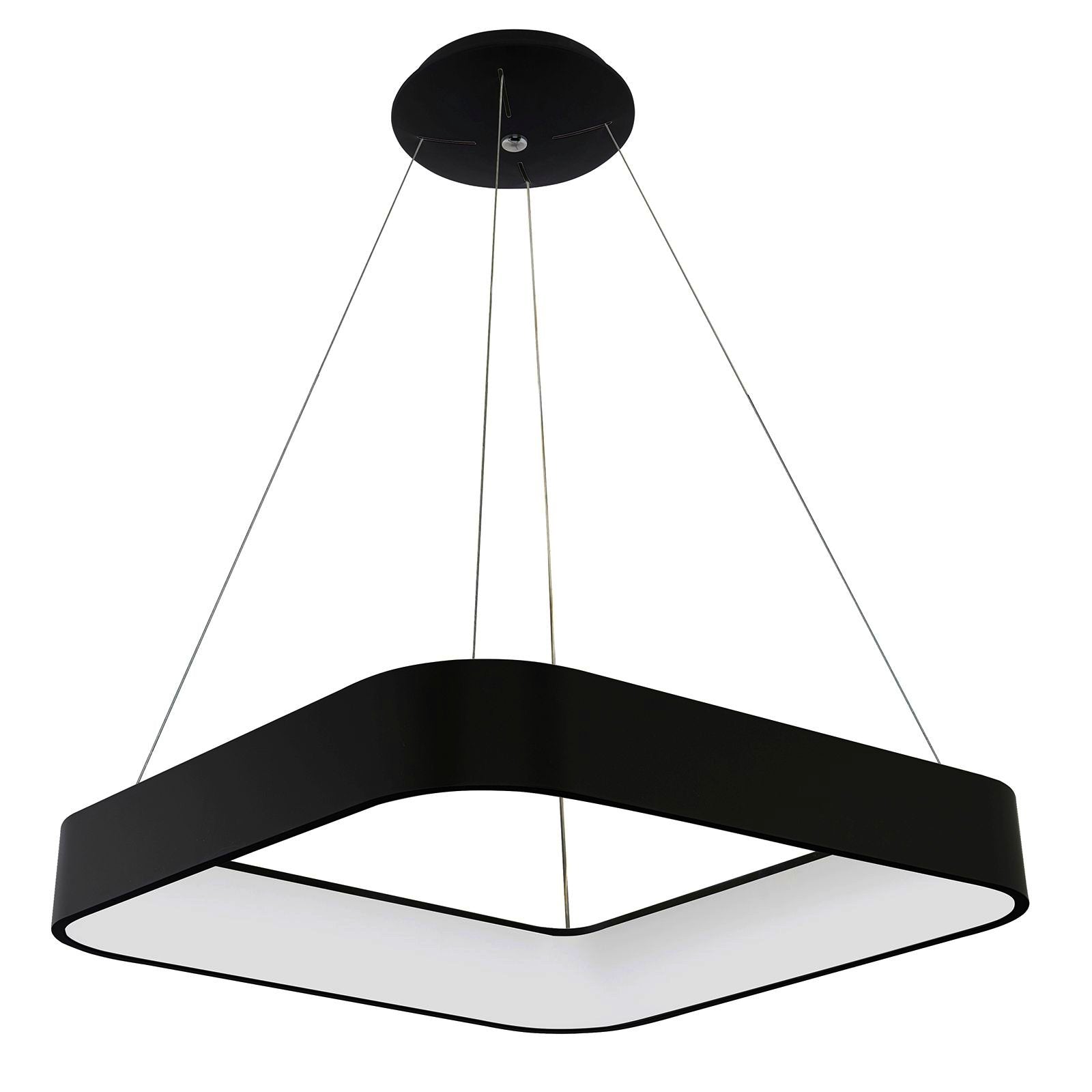 Czarna lampa wisząca Valery z możliwością dostosowania funkcji do Twojego domu lub biura. Nowoczesny design, 50W, IP20.