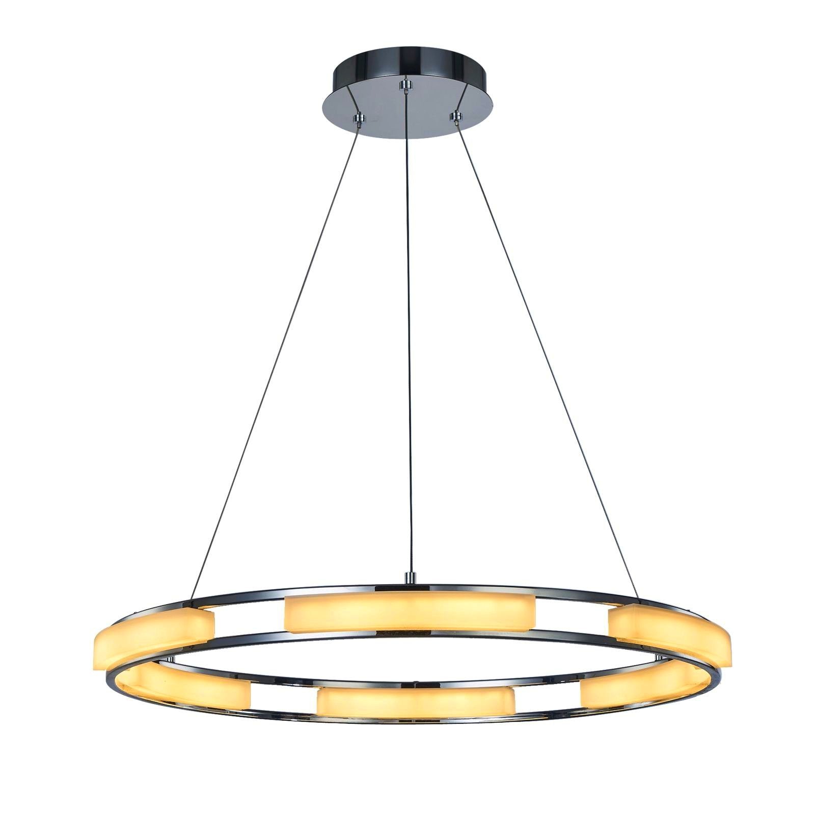 Elegancka chromowana lampa wisząca Fleming z możliwością personalizacji, moc 60 W, IP20, 5 wysokości, kolor chromu.