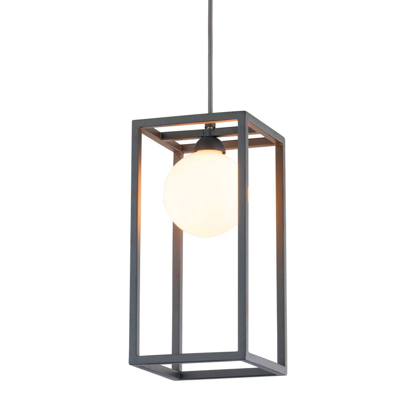 Chromowana lampa wisząca Brinkley w industrialnym stylu - personalizowana, IP20