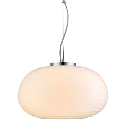 Elegancka chromowana lampa wisząca Karter, idealna do sypialni, salonu, kuchni.