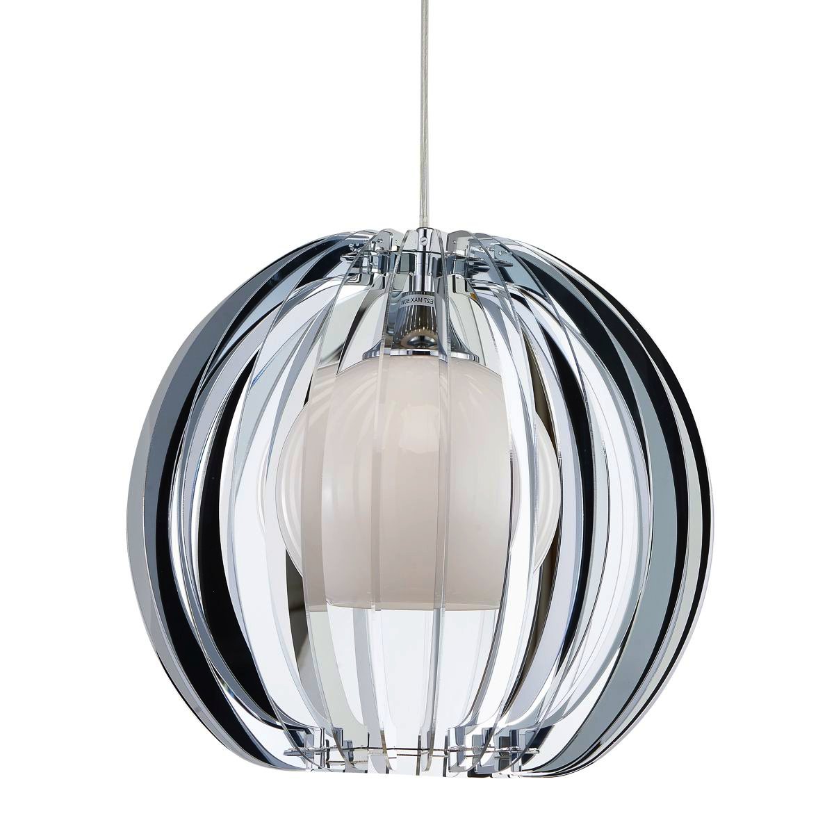 Personalizowana lampa Tyshawn chromowana o mocy 60W - idealna do sypialni, salonu, kuchni, biura.