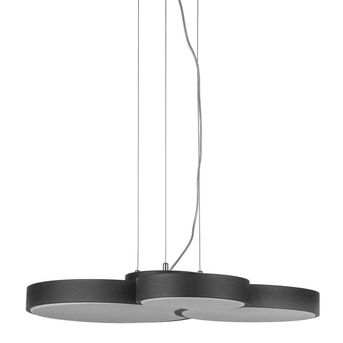 Niedroga lampa wisząca Churchill o eleganckim czarnym designie.