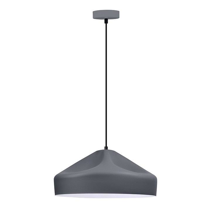 Lampa wisząca Koontz, szara, z możliwością dostosowania do własnych wymagań. IP20, gwint E27, metal. Zaskakująco przystępna cena!