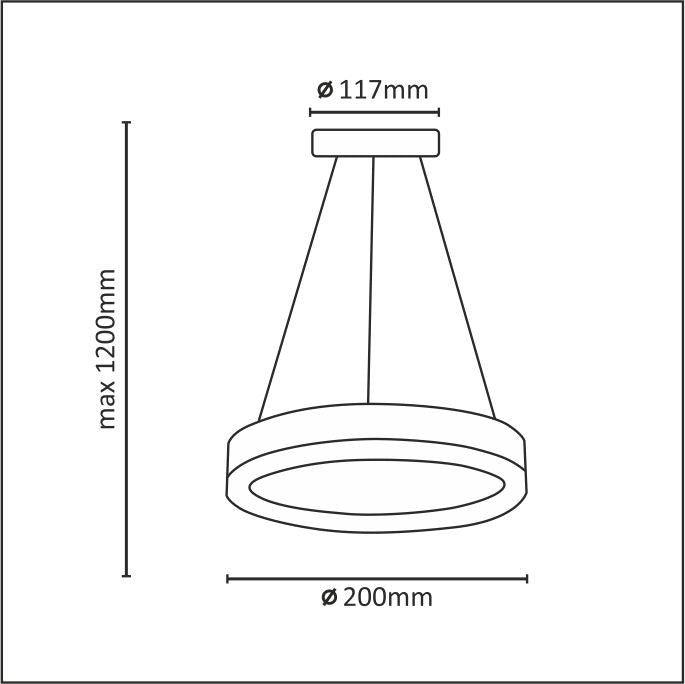 Konfigurowalna biała lampa wisząca Wenen ze światłem 3000K