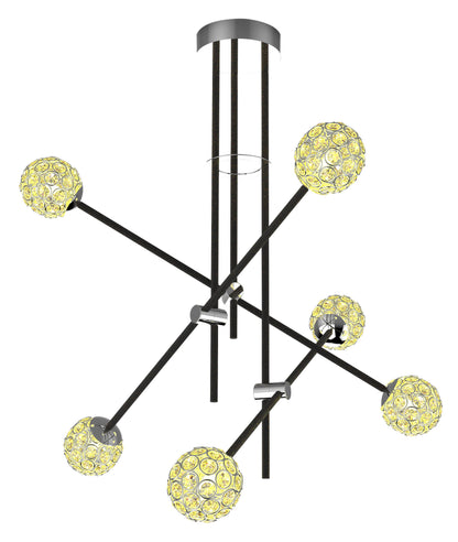 Elegancka lampa wisząca Yuliana z eleganckim czarnym wykończeniem