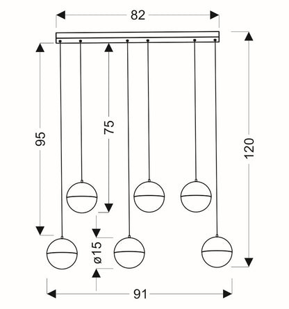 Lampa wisząca Lucian w kolorze czarnym, idealna do pomieszczeń mieszkalnych i biur. Spersonalizowana lampa wisząca Lucian w kolorze czarnym, zaprojektowana tak, aby podnieść Twoją przestrzeń.