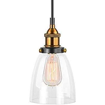 Elegancka lampa wisząca Varsavia w stylu skandynawskim wykonana z mosiądzu i szkła, idealna do kuchni i jadalni. Tworzy atrakcyjny wystrój w rzędzie 3-4 lamp.