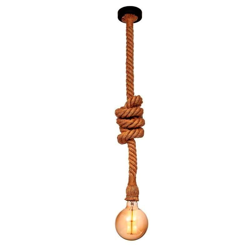 Rustykalna lampa ze liny konopnej idealna do rustykalnych wnętrz