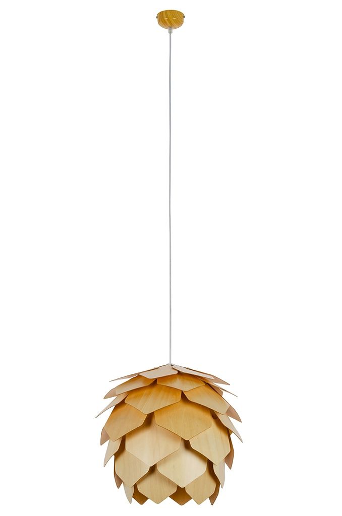 Lampa Devyn Crimean Pinecone z wykończeniem z naturalnego drewna