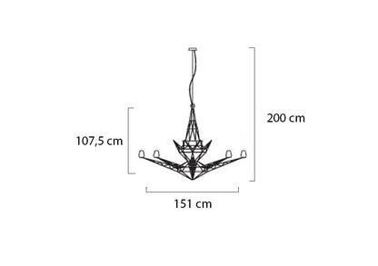 Imponująca długość 200 cm z kablem, waga netto 10 kg