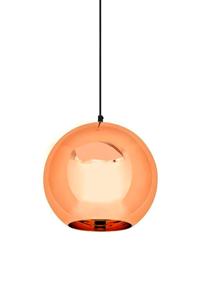 Elegancka miedziano-złota lampa wisząca marki Connie C_Ball.