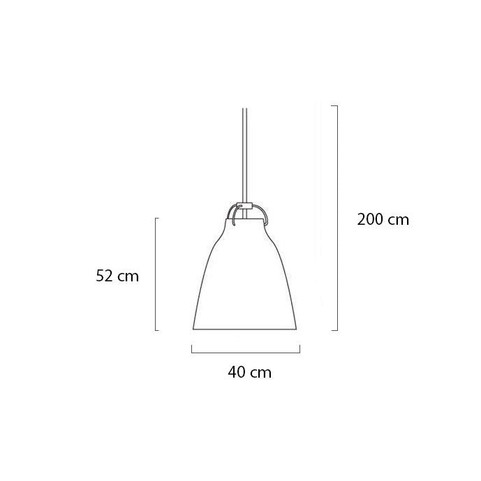 Stylowa lampa wisząca o dwukolorowej konstrukcji i czerwonym kablu