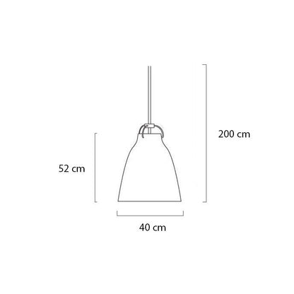 Stylowa lampa wisząca o dwukolorowej konstrukcji i czerwonym kablu