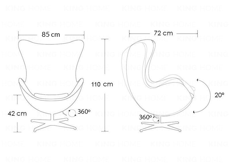 Para foteli i otoman Massey / Egg - stylowy komfort dla Twojego domu.