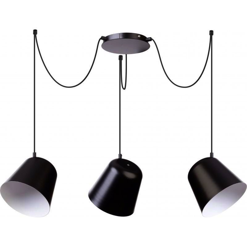 Biała lampa wisząca Monahan / Multiple, materiał stalowy 2,3 kg.