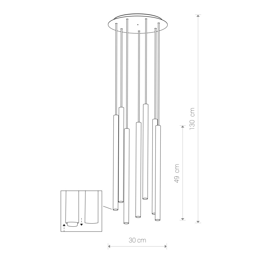 Nowoczesna lampa wisząca z diodą GU10/G9