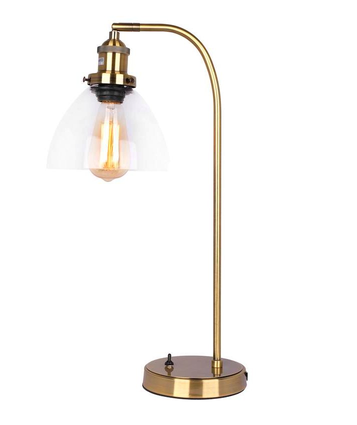 Nowoczesna lampa stołowa Karsyn, 1 źródło światła, średnica klosza 18cm, elegancki design.