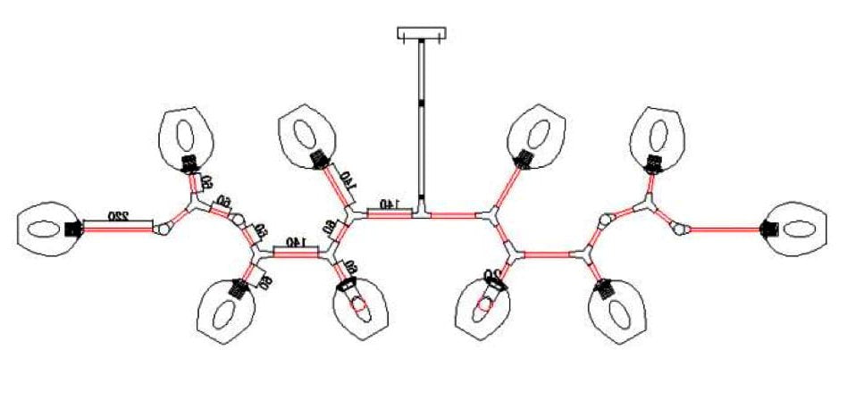 Elegancka lampa wisząca Branching Bubble