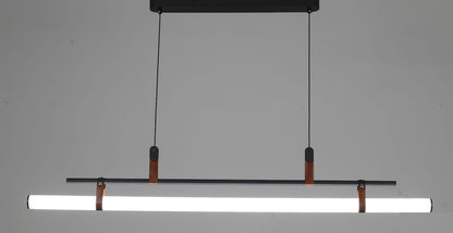 Stylowa lampa wisząca Alvin w kolorze czarnym, rozmiar 85 cm, barwa światła 3000K, moc 46W, stopień ochrony IP20.