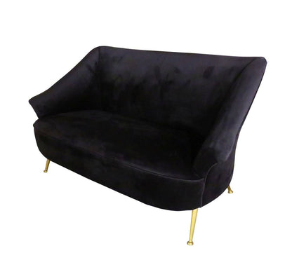 Elegancka sofa Tequila, 151x85x85 cm, z tkaniny i stali nierdzewnej